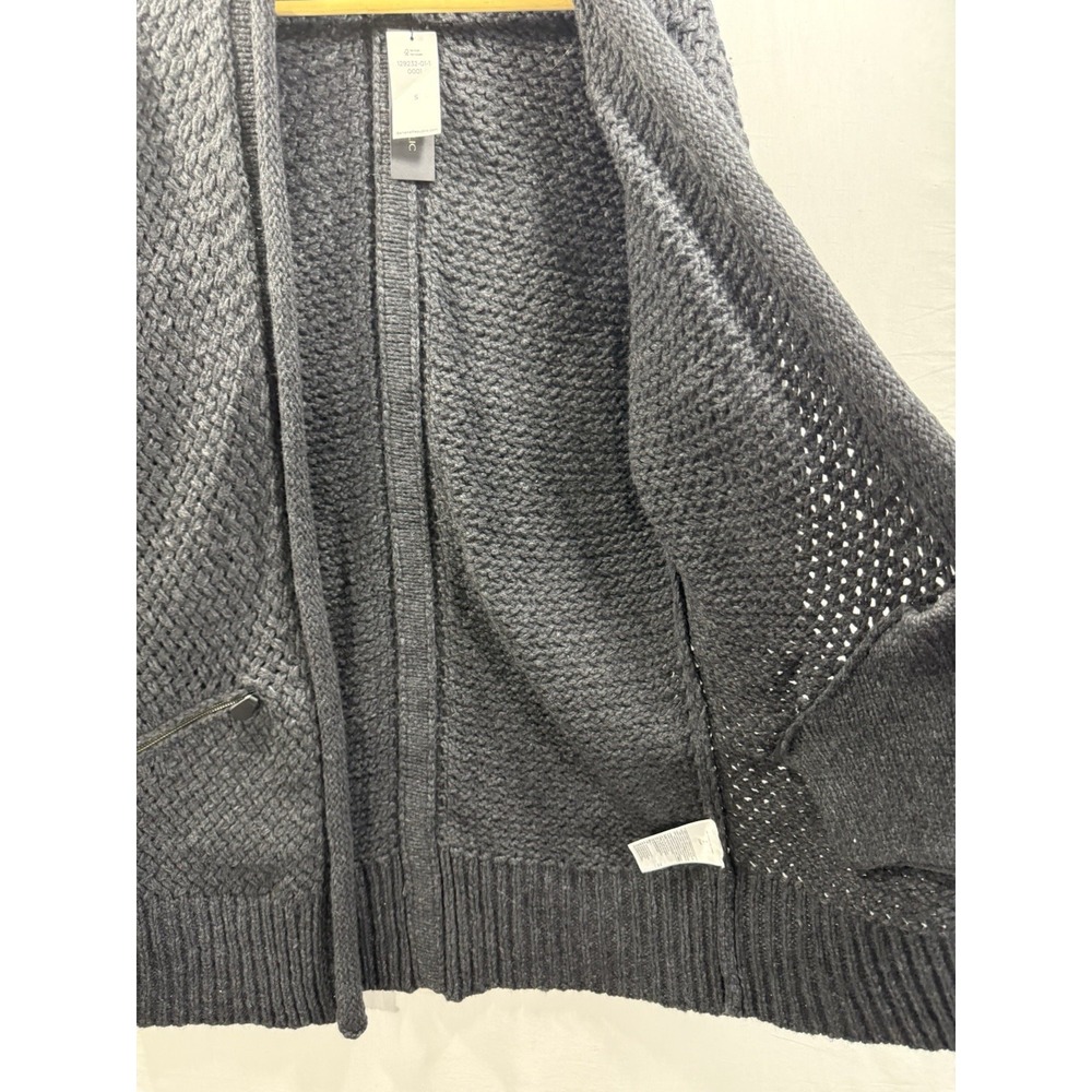 Banana Republic Textured Cocoon Long Cardigan Sweater Gray Wool Blend Size S NWT - Picture 10 of 12